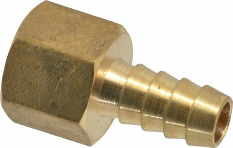 Barbed Hose Fitting: 3/8" x 3/8" ID Hose, Female Connector