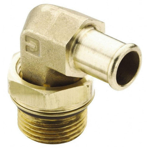 Barbed Hose Fitting: M27 x 2 x 1" ID Hose, Elbow