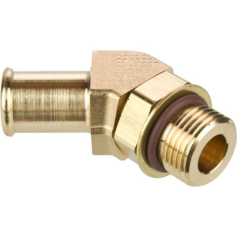 Barbed Hose Fitting: 3/4-16" x 5/8" ID Hose, Elbow