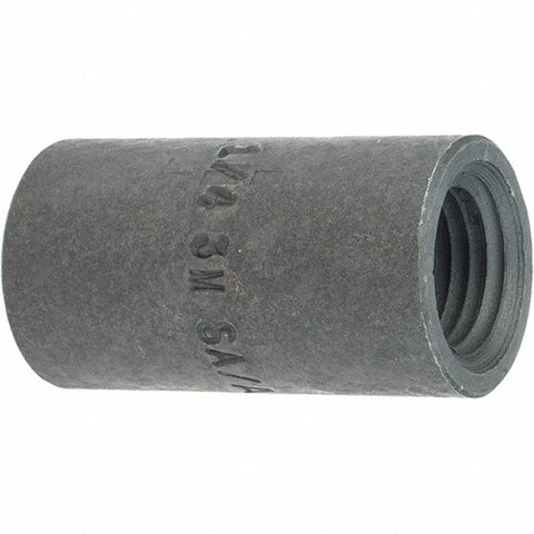 Black Coupling: 1/4", Threaded