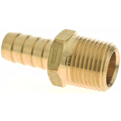 Barbed Hose Fitting: 1/2" x 1/2" ID Hose, Adapter
