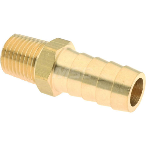 Barbed Hose Fitting: 1/4" x 1/2" ID Hose, Adapter