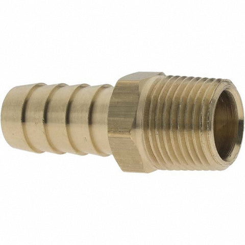 Barbed Hose Fitting: 3/8" x 1/2" ID Hose, Adapter