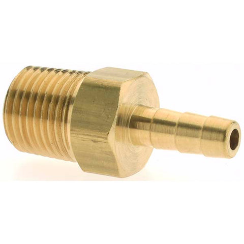 Barbed Hose Fitting: 1/8" x 1/8" ID Hose, Adapter