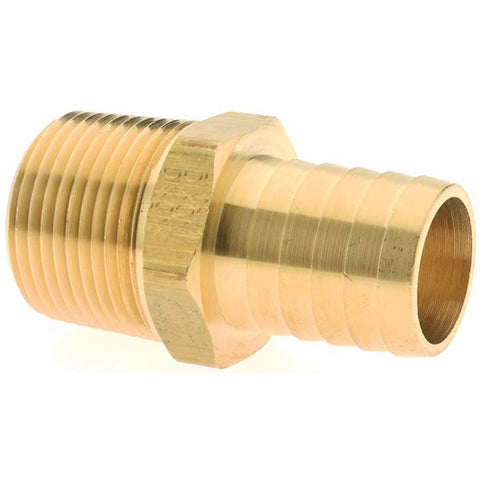 Barbed Hose Fitting: 1" x 1" ID Hose, Adapter