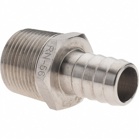 Barbed Hose Fitting: 3/4" x 5/8" ID Hose, Hose Insert