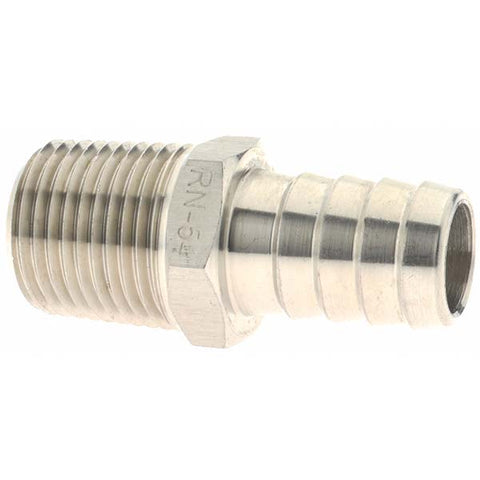 Barbed Hose Fitting: 1/2" x 5/8" ID Hose, Hose Insert