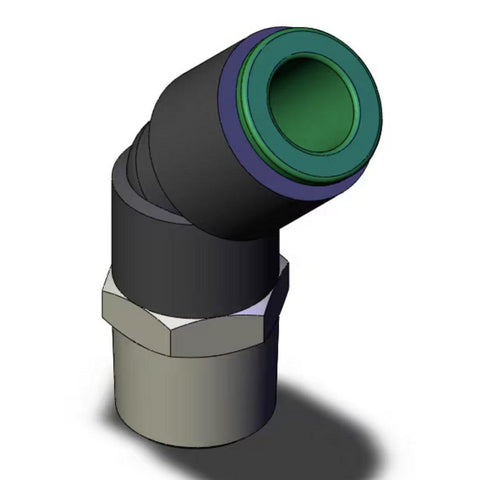 10MM-3/8 45D ML ELBOW KR FLAME RES 1-TCH FTTNG