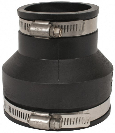 3 x 2" PVC Flexible Pipe Coupling with Clamp