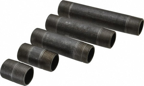 66 Piece, 3/4" Pipe, Black Finished Steel Pipe Nipple Set