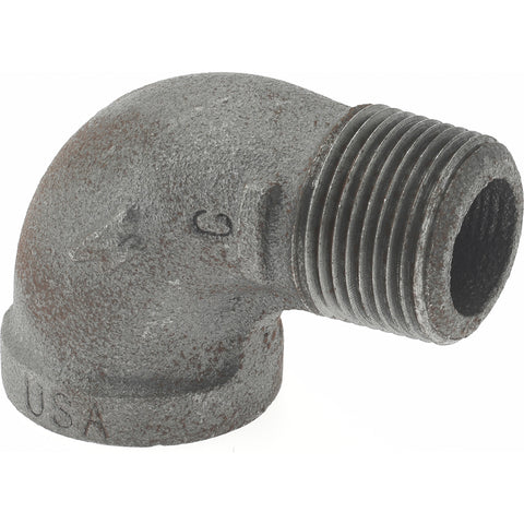 Black 90 deg Street Elbow: 3/4", MIP x FIP