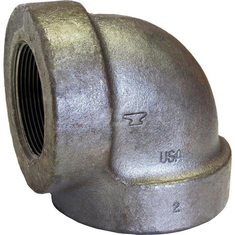 Black 90 deg Elbow: 1-1/2", 250 psi, Thread x Thread