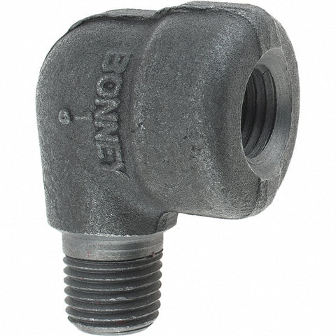 Black 90 deg Street Elbow: 1/4", Threaded