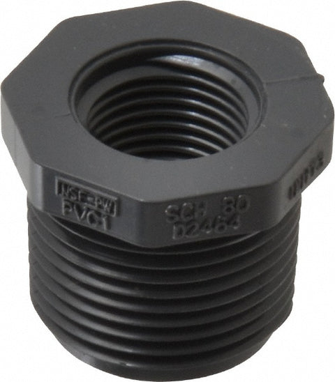 3/4 x 3/8" PVC Plastic Pipe Reducer Bushing