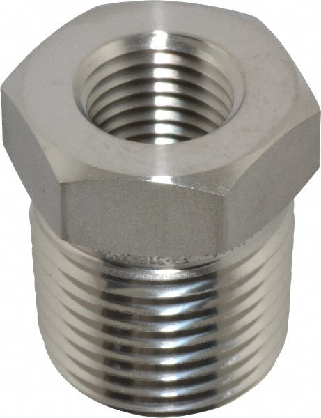 Pipe Bushing: 1/2 x 1/4", 316 Stainless Steel