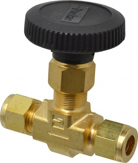 Needle Valve: Straight, 3/8" Pipe, Compression x Compression End
