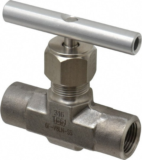 Needle Valve: Straight, 3/8" Pipe, FNPT x FNPT End