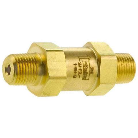 3,000 Max psi, 1/2" Pipe, MNPT x MNPT End Connections, Brass Instrumentation Filter