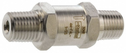 6,000 Max psi, 1/4" Pipe, MNPT x MNPT End Connections, Stainless Steel Instrumentation Filter