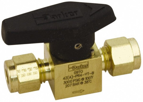 1/2" Pipe, 3,000 psi WOG Rating, Brass, Inline, One Way Instrumentation Plug Valve