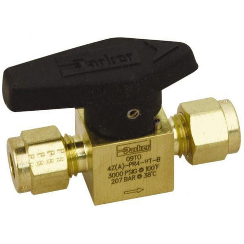 1/2" Pipe, 3,000 psi WOG Rating, Brass, Inline, One Way Instrumentation Plug Valve