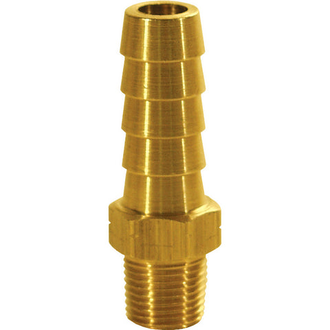Barbed Hose Fittings: Fitting Type: Male, Hose Barb; Material: Brass; Thread Standard: NPTF; Thread Size: 1/2