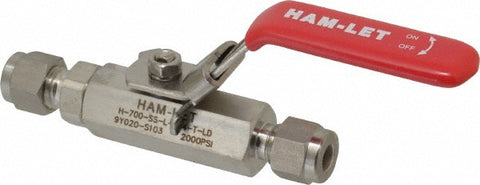 2-Way Manual Ball Valve: 1/4" Pipe