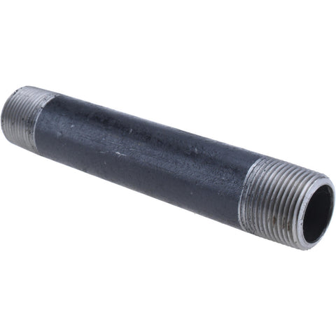 Black Pipe Nipple: 1" Dia x 7" Long, Schedule 80