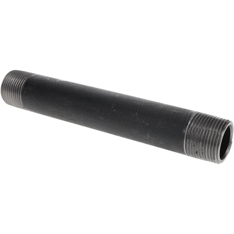 Black Pipe Nipple: 1" Dia x 8" Long, Schedule 80