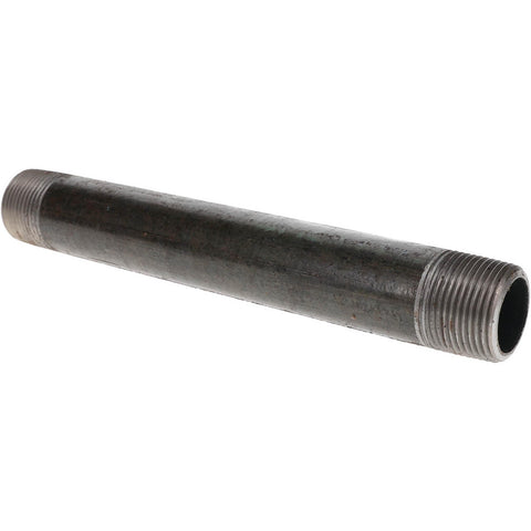 Black Pipe Nipple: 1" Dia x 9" Long, Schedule 80