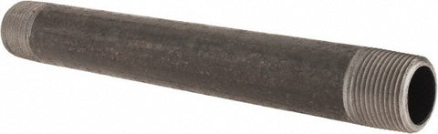 Black Pipe Nipple: 1" Dia x 10" Long, Schedule 80