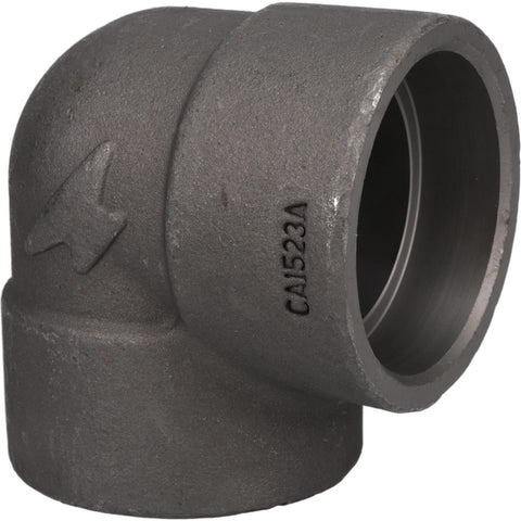 Black 90 deg Elbow: 3", Socket Weld
