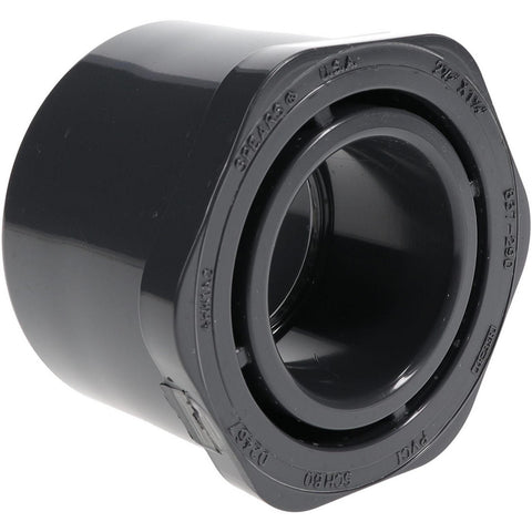 2-1/2 x 1-1/4" PVC Plastic Pipe Reducer Bushing