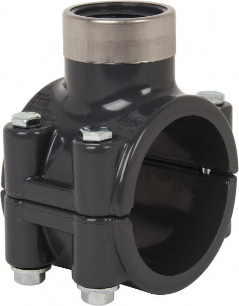 2 x 1" PVC Plastic Pipe Clamp On Saddle with Viton O-Ring