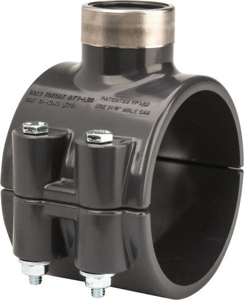 3 x 1" PVC Plastic Pipe Clamp On Saddle with Viton O-Ring