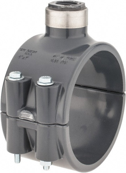 4 x 1/2" PVC Plastic Pipe Clamp On Saddle with Viton O-Ring