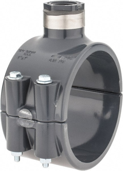 4 x 3/4" PVC Plastic Pipe Clamp On Saddle with Viton O-Ring