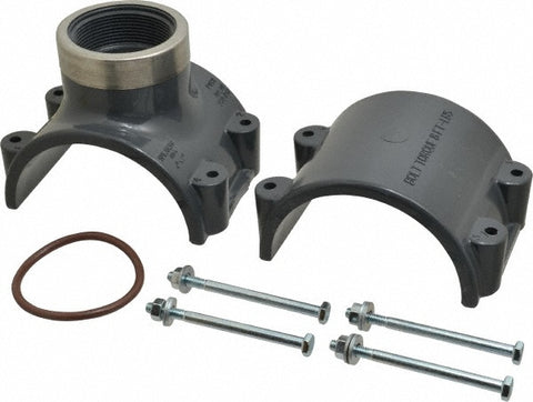 4 x 2" PVC Plastic Pipe Clamp On Saddle with Viton O-Ring