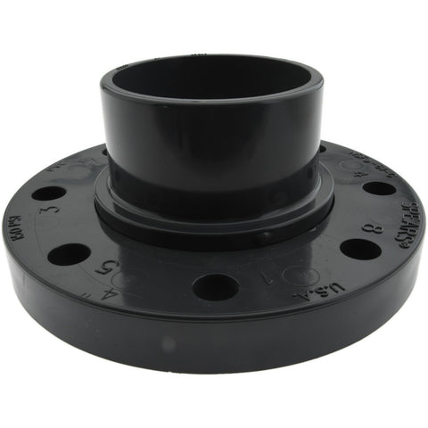 4" Pipe, 9" OD, PVC Spigot Pipe Flange