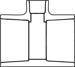 8 x 8 x 6" PVC Plastic Pipe Reducing Tee