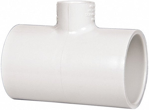 1-1/2 x 1-1/2 x 1/2" PVC Plastic Pipe Reducing Tee
