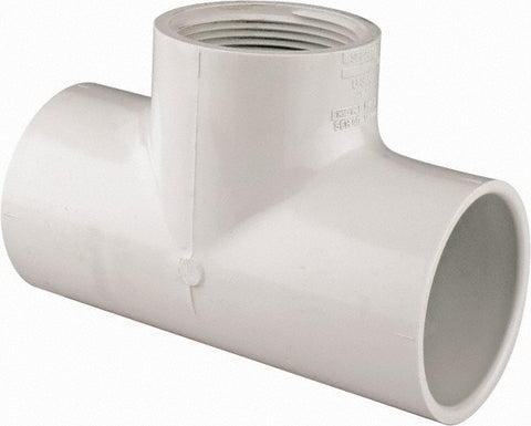 2-1/2" PVC Plastic Pipe Tee