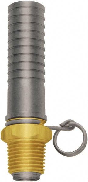 Barbed Hose Fitting: 1/2" x 5/8" ID Hose, Male Connector