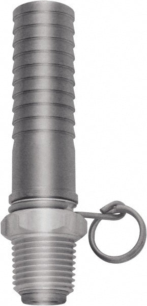 Barbed Hose Fitting: 1/2" x 5/8" ID Hose, Male Connector