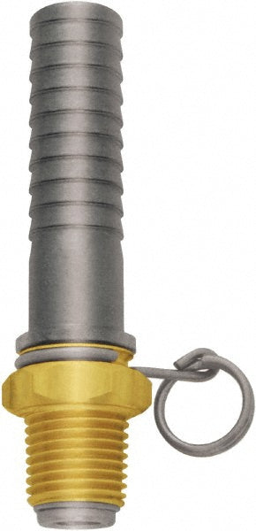 Barbed Hose Fitting: 1/2" x 1/2" ID Hose, Male Connector