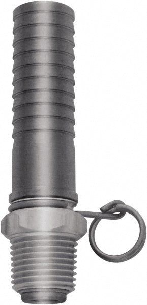 Barbed Hose Fitting: 1/2" x 3/4" ID Hose, Male Connector