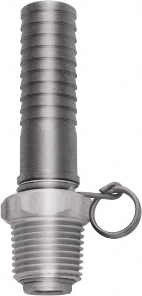 Barbed Hose Fitting: 3/4" x 3/4" ID Hose, Male Connector