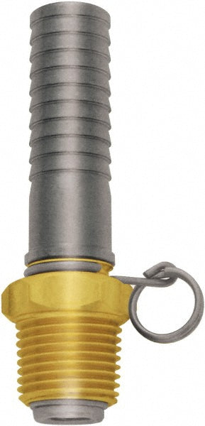 Barbed Hose Fitting: 3/4" x 3/4" ID Hose, Male Connector