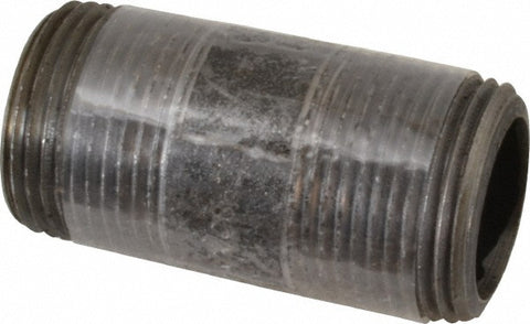 Black Pipe Nipple: 1" Dia x 2-1/2" Long, Schedule 80