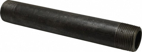 Black Pipe Nipple: 1" Dia x 8" Long, Schedule 80